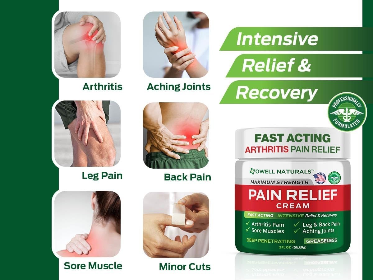 7 oz Maximum Strength Muscle & Joint Relief Cream – Menthol Scented Comfort