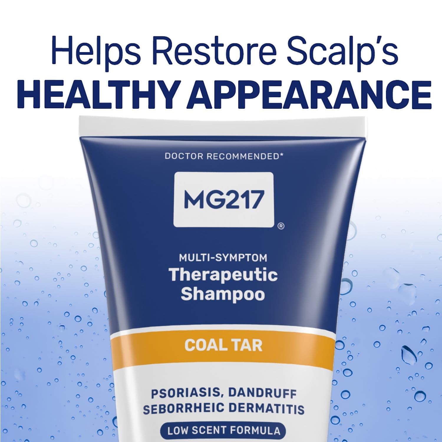 MG217 Psoriasis Shampoo with Coal Tar, Therapeutic Scalp Treatment 8floz