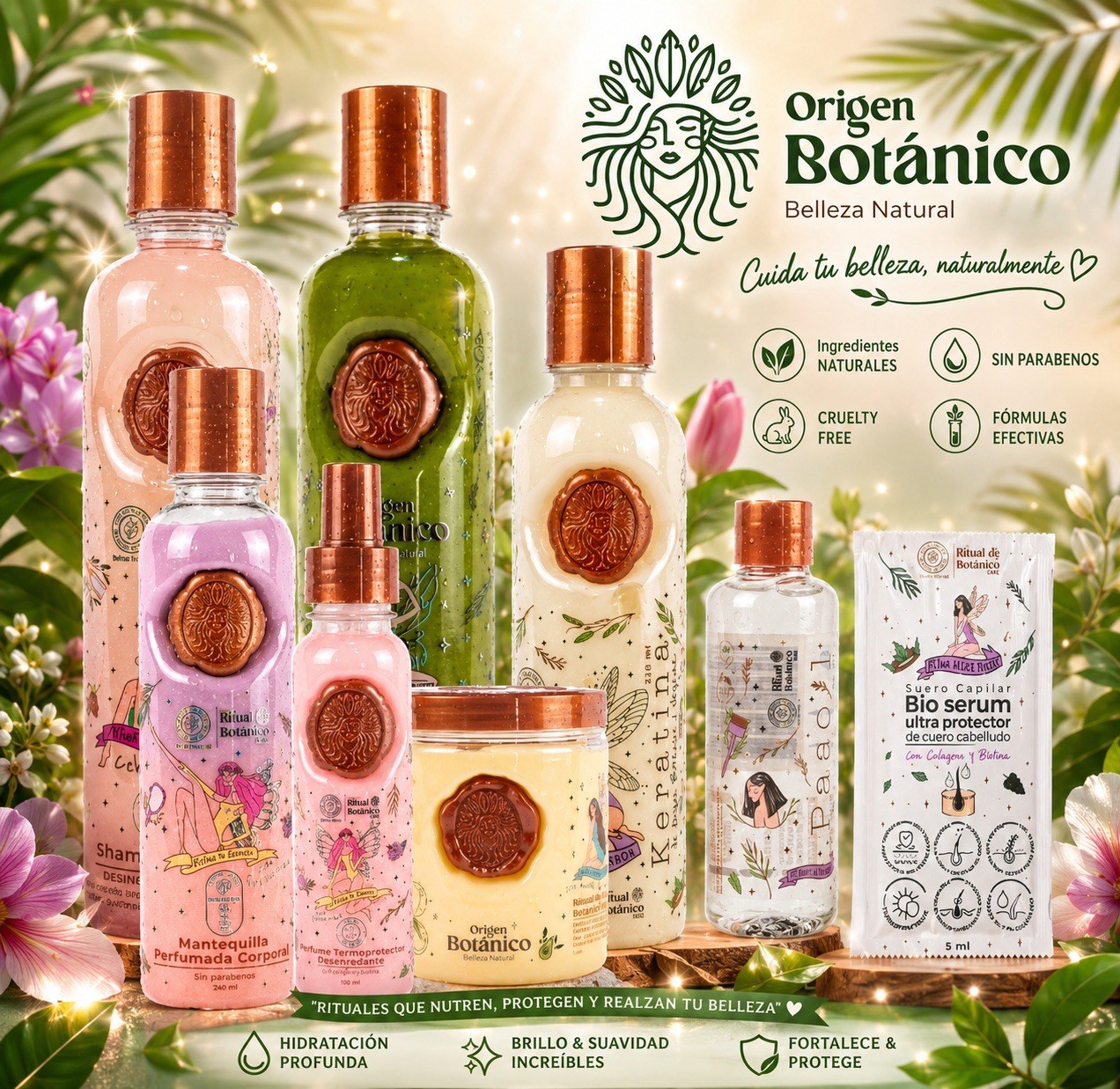 Origen Botánico Ritual Botánico Heat Protectant Detangling Spray Jasmine 400ml