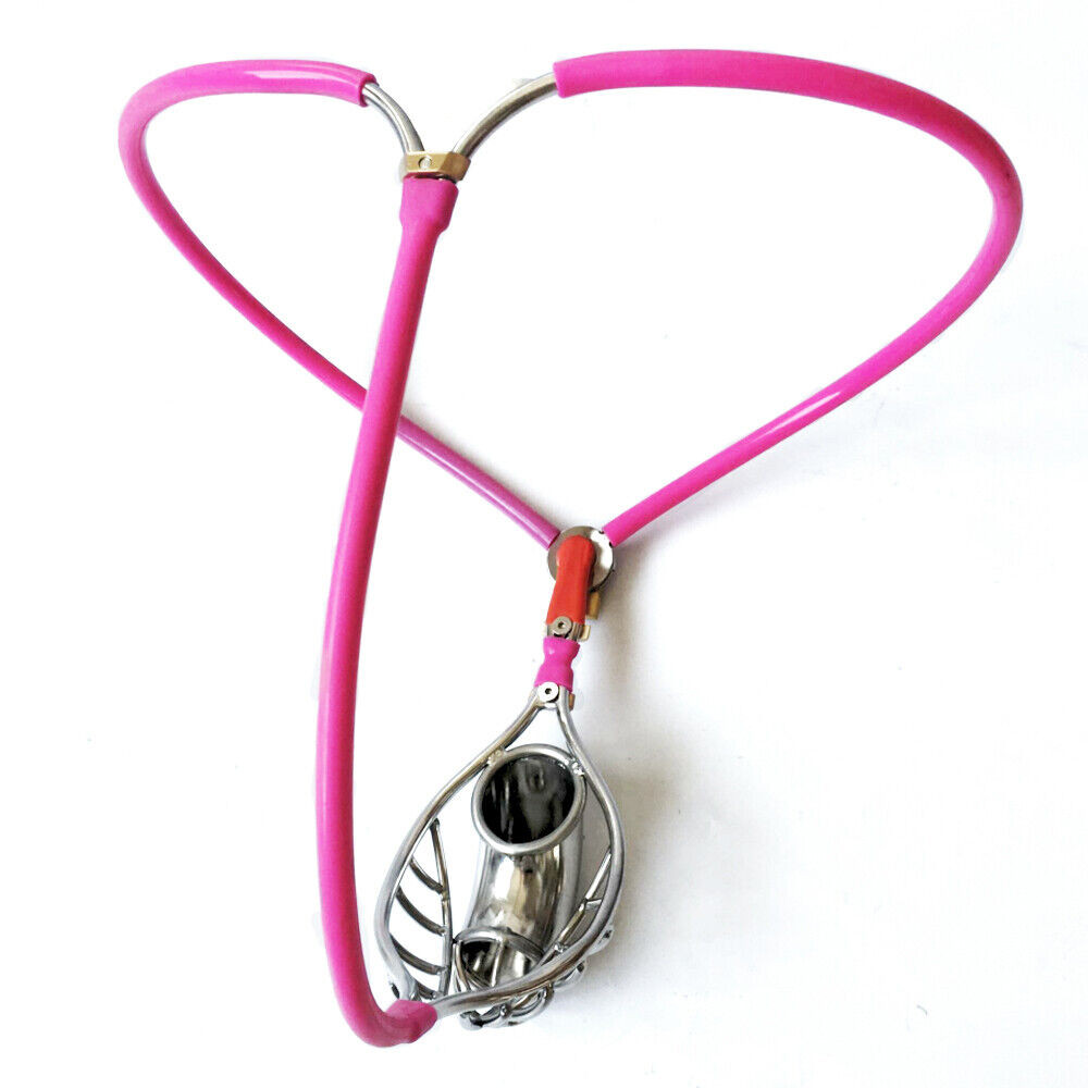 Stainless Steel Chastity Belt Device Back Male Underwear Bandage Chastity Cage