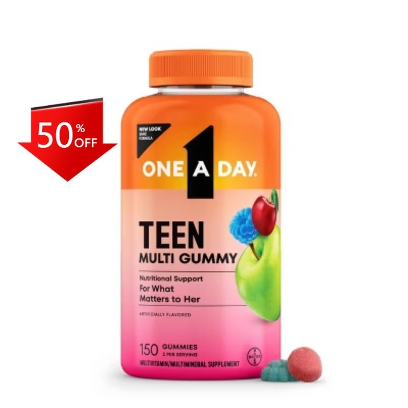 One A Day Teen Girl Multivitamin with Biotin, Skin Health – 150ct