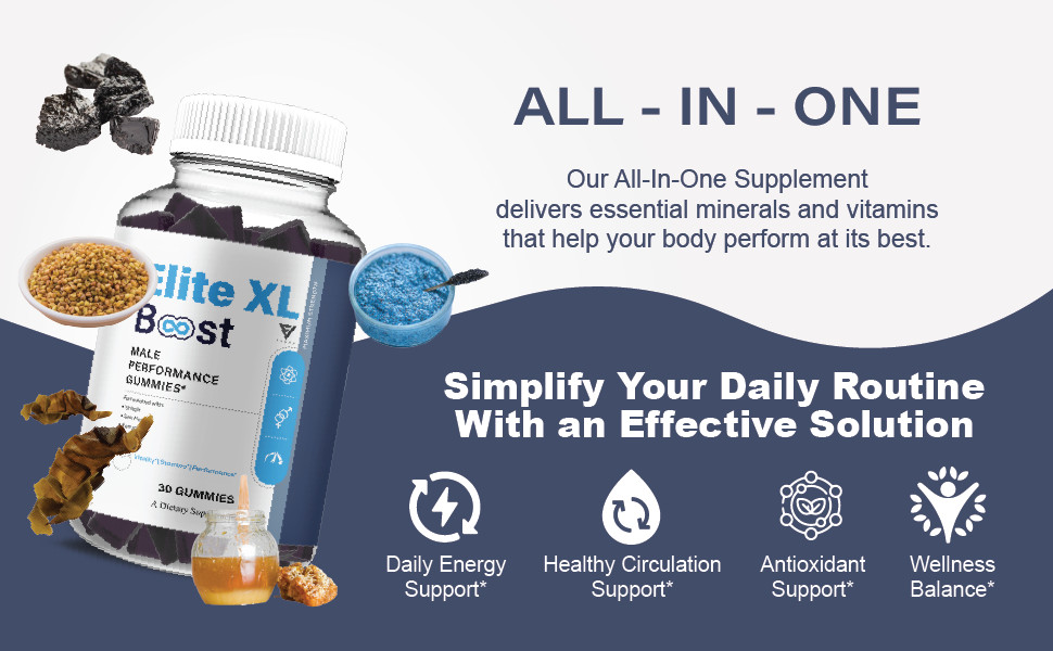 Elite XL Boost Gummies, EliteXL Boost Male Performance (30 Gummies)