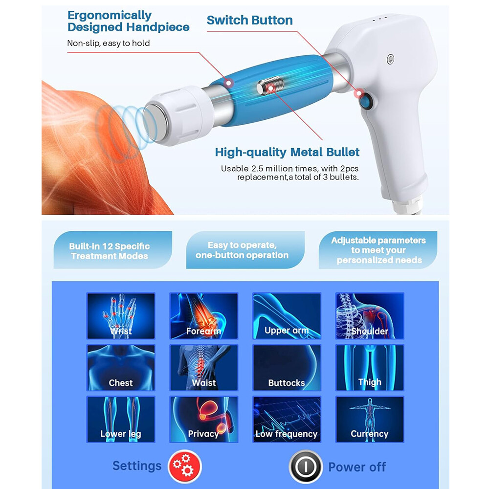Kalecope Shockwave Therapy Machine Pneumatic Shockwave Pain Relief ED Treatment