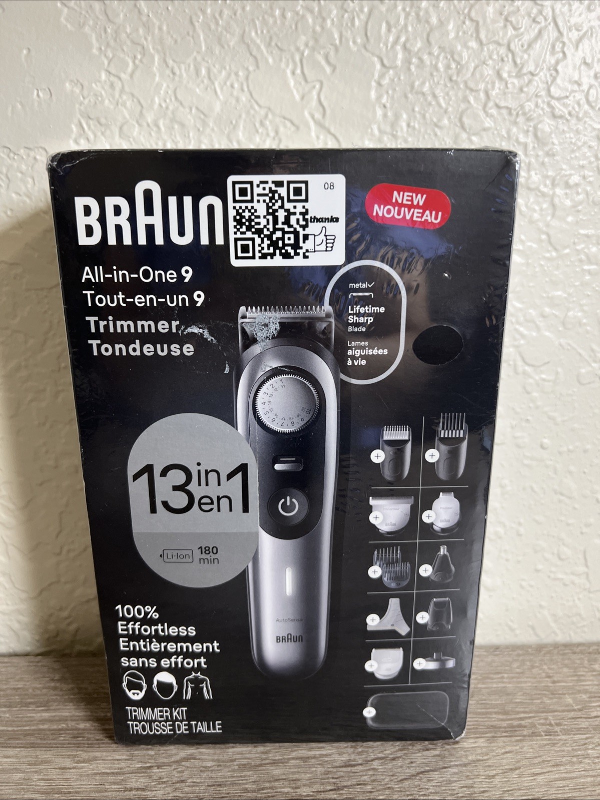 Braun All-in-One Men’s Shaving Kit Series 9 5808, 13-in-1 Beard, Face, Nose, Ear