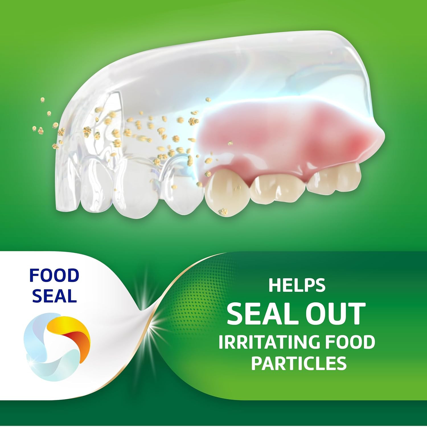 Poligrip Free Denture Adhesive Cream, Strong All Day Hold, Food Seal, Comfort, C