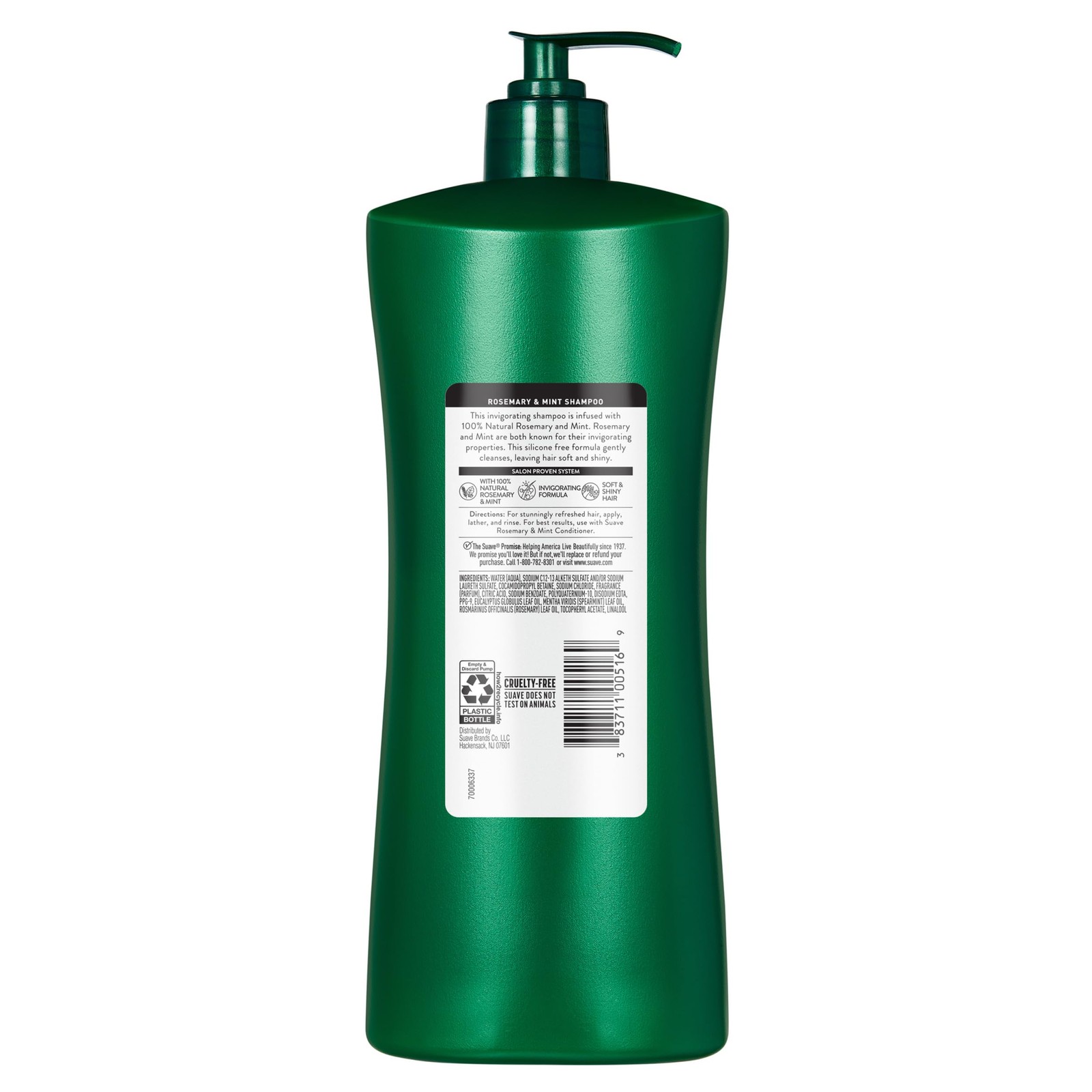 Suave Invigorating Shampoo with Rosemary & Mint, 28 Fl Oz (Pack of 1), N/A