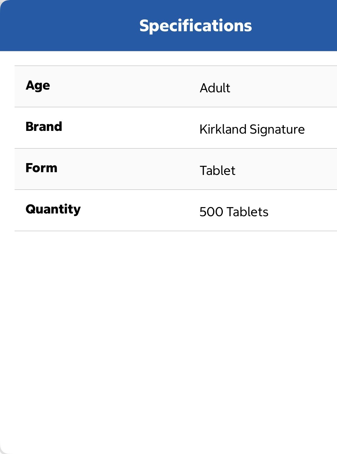 Kirkland Signature Calcium Citrate, Magnesium and Zinc, 500 Tablets