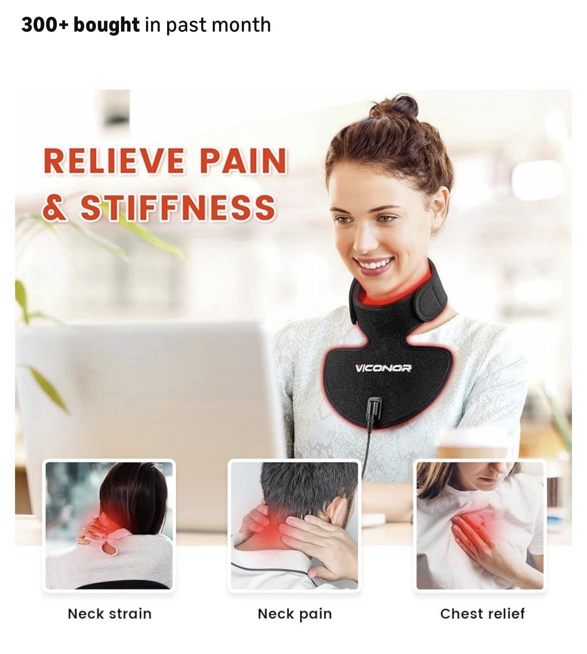 Red Light Therapy Neck Chest FDA Cleared & Approved Infrared 660 850 nm 5 mode