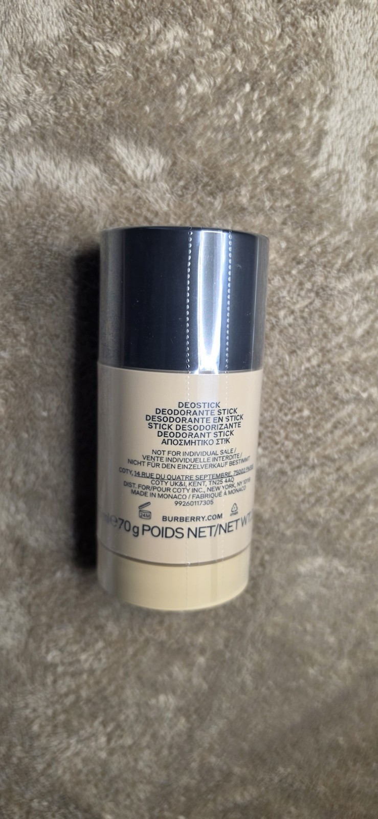 Burberry Hero Deodorant Stick, Regular Size, Stick Formulation, 70 g