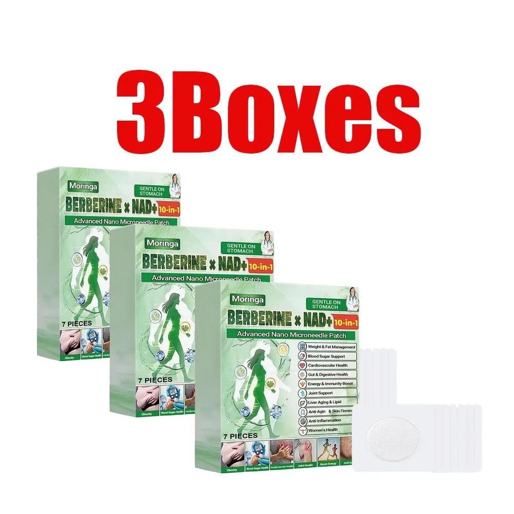 50%OFF Moringa Berberine x NAD+ 10-in-1 Advanced Nano Microneedle Patches 3boxes