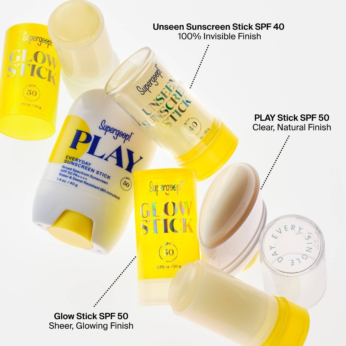 Supergoop! PLAY Everyday Sunscreen Stick – SPF 50 – 1.4oz: Whole Body