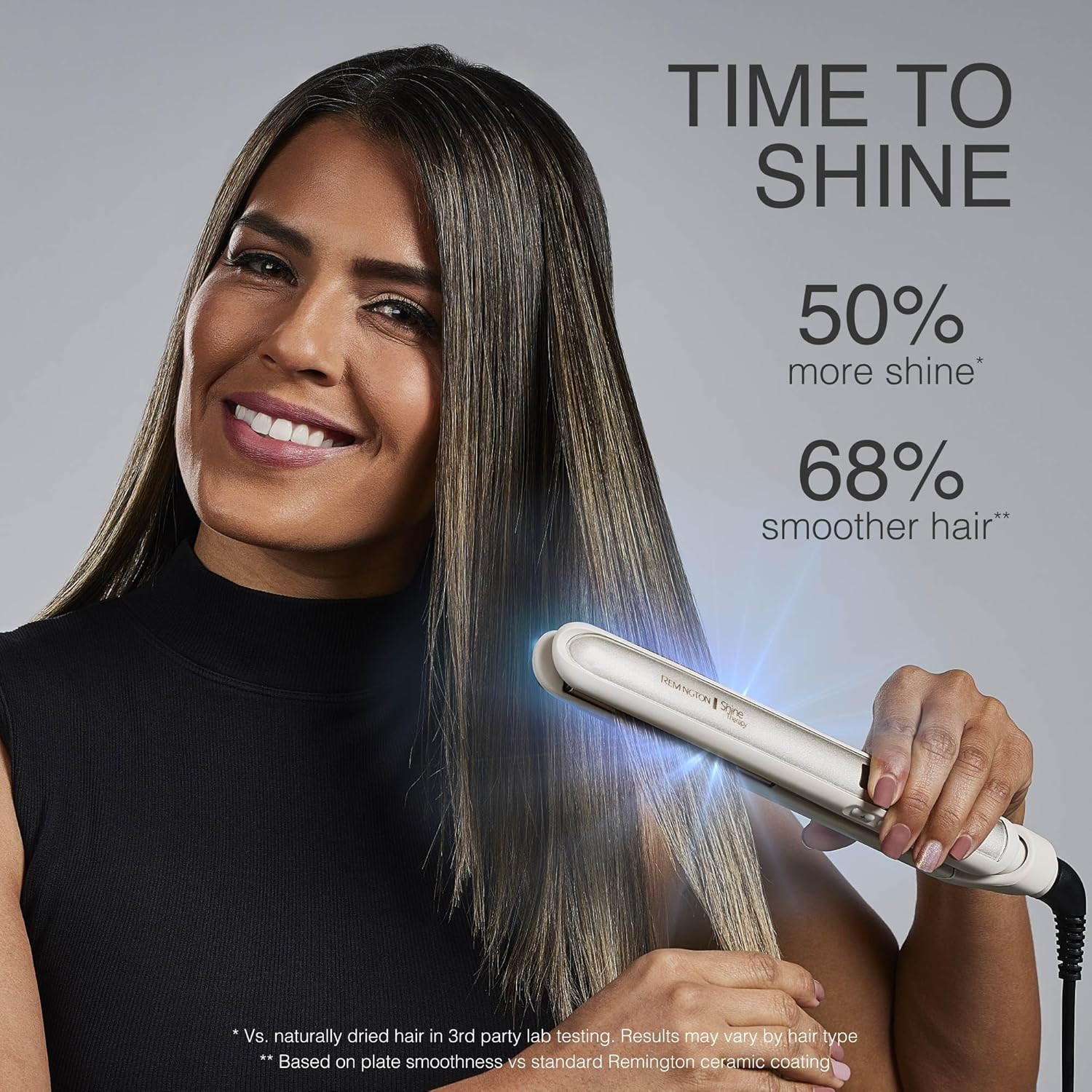 Shine Therapy 1 Inch Hair Straightener Flat Iron with Argan Oil and Keratin