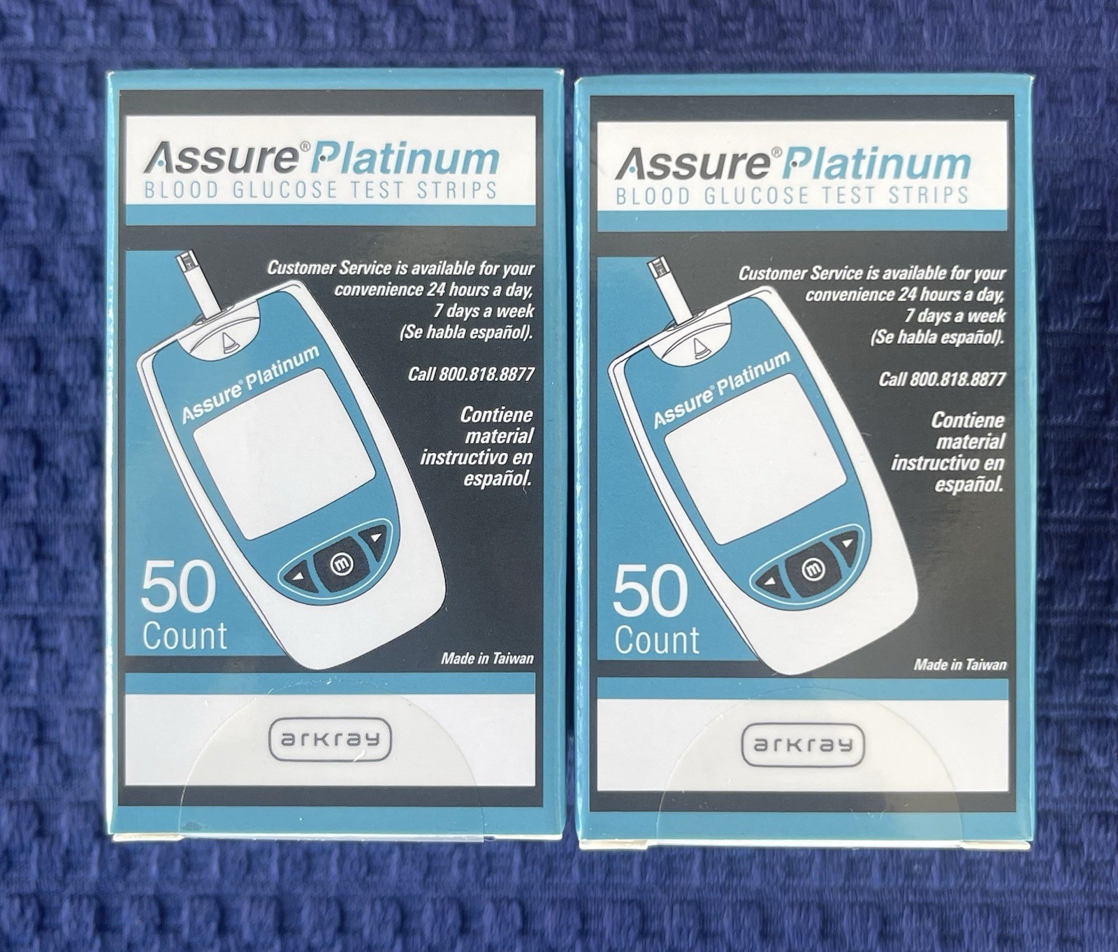 100 Count Assure Platinum Glucose Blood Test Strips (50+50) Expires 08/01/2027 .