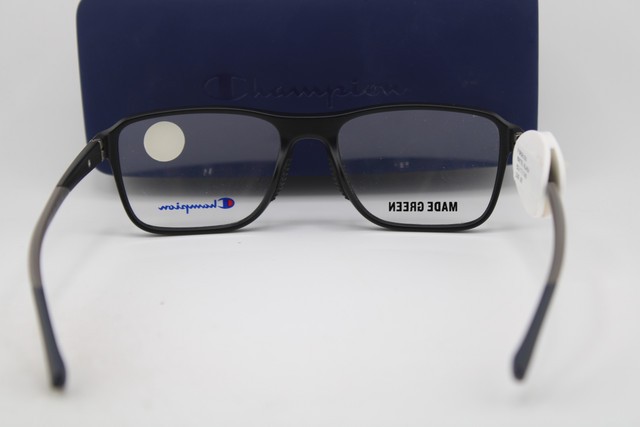 NEW CHAMPION FORGE 100 C01 MATTE BLACK BLUE AUTHENTIC EYEGLASSES 53-17