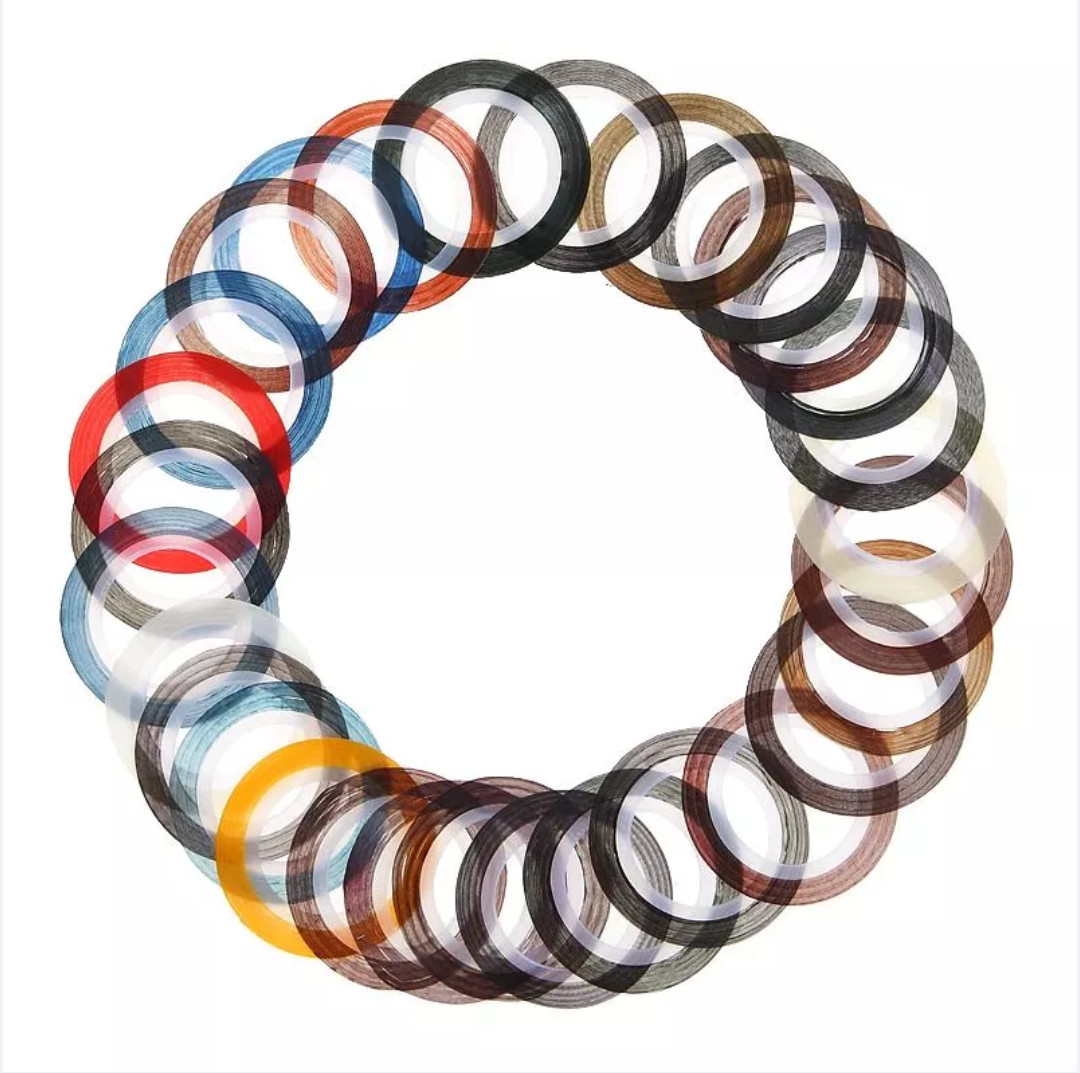 44 Options Color Roll Striping Tape Line Sticker Tips DIY Nail Art Decoration