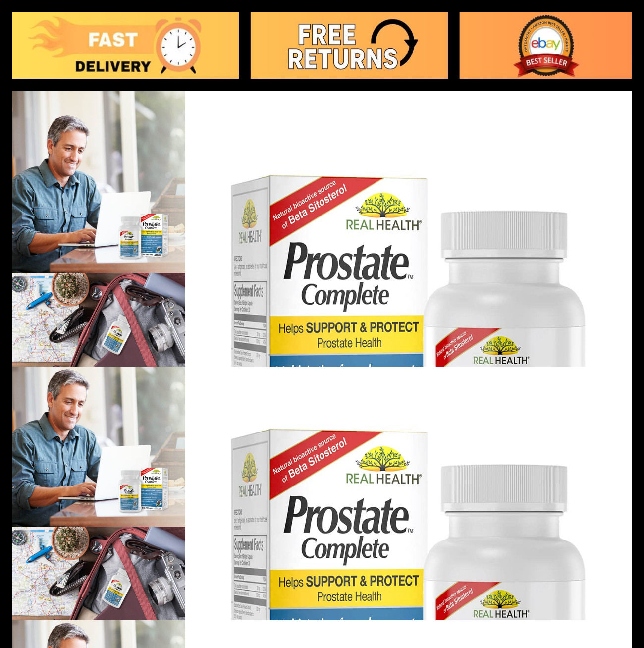 Prostate Health Supplements for Men – Saw Palmetto, Lycopene, Resveratrol, 30 Co