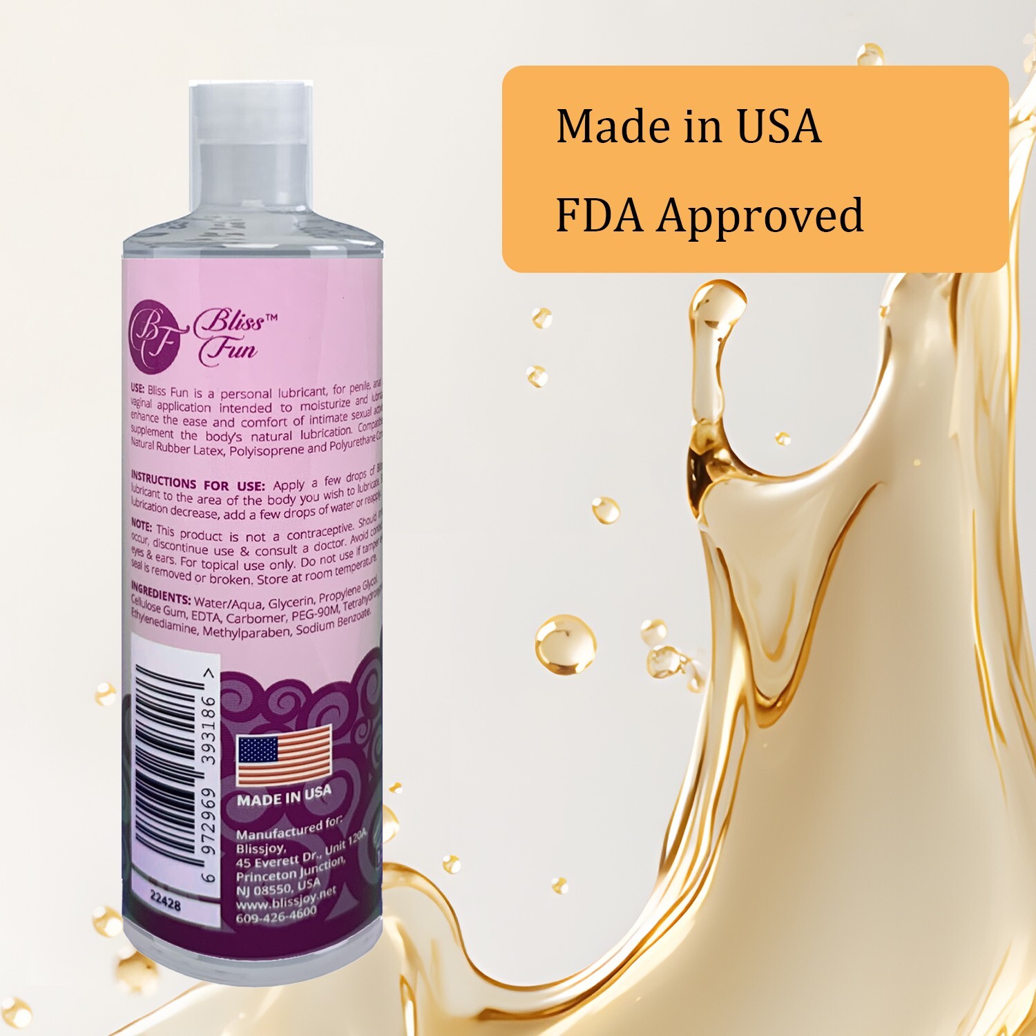 Lube Personal Sex Lubricant Water-Based Long Lasting Couple Women Men Adult FDA