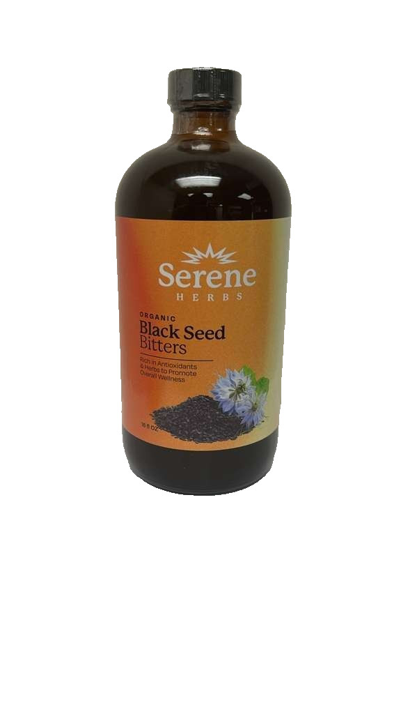 Serene Black Seed Bitters 100% Natural Organic 16 oz bottle