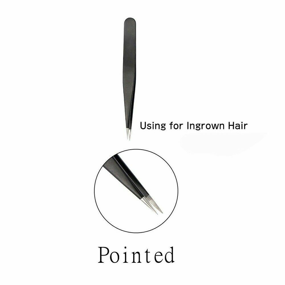 Set of 3 Pcs Eyebrow Tweezer Forceps Surgical Instruments Stainless German Grade