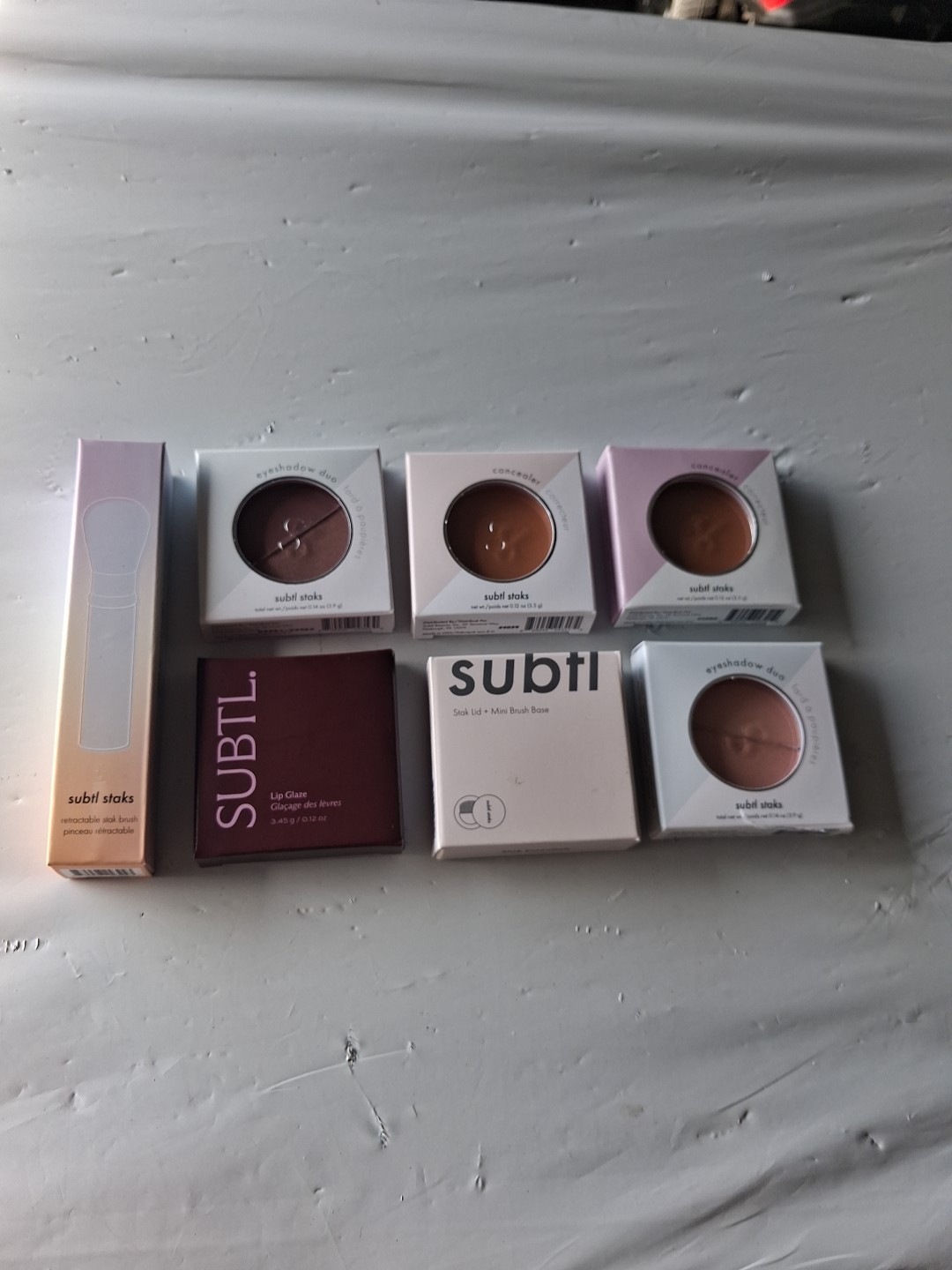 SUBTL. A Box Full Of Makeup Goodies 7 Items. See All Items In Pictures