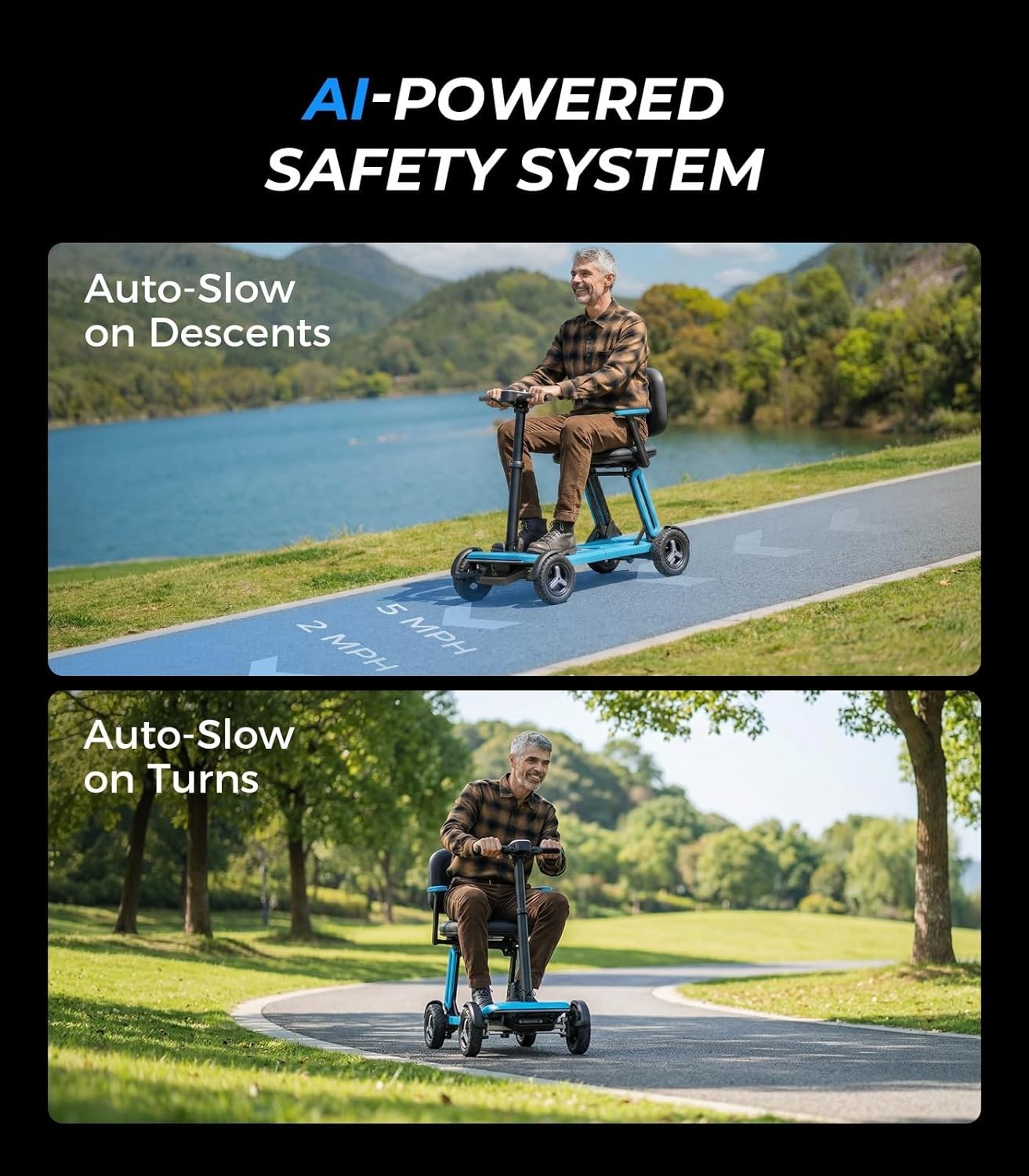 Ultra-Lightweight Mobility Scooters Power Wheelchair Folding Electric Scooter