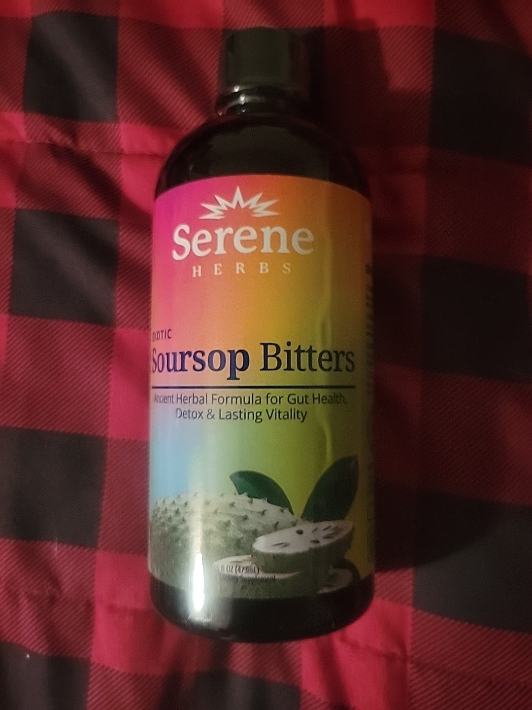 Serene Herbs Soursop Bitters Gut Health Detox Herbal Dietary Supplement 16oz