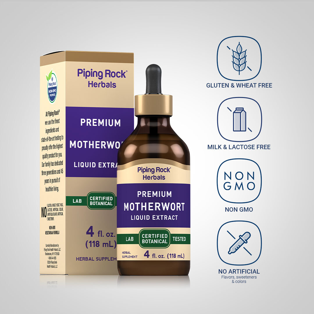 Motherwort Tincture | 4 fl oz | Liquid Extract Supplement | by Piping Rock