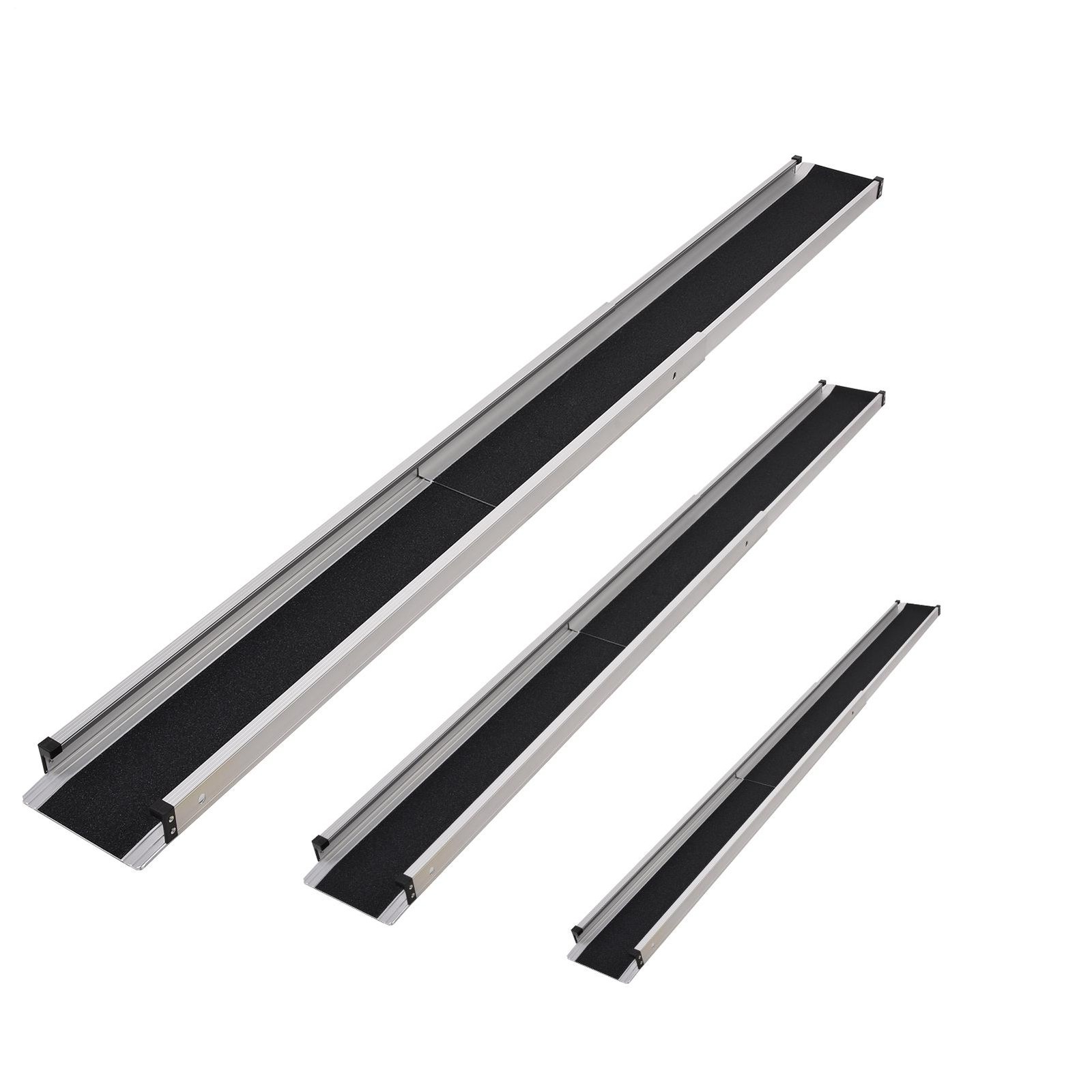 4/6/8FT Home Wheelchair Ramp Non-Skid Telescopic Aluminum Alloy Ramps Steps