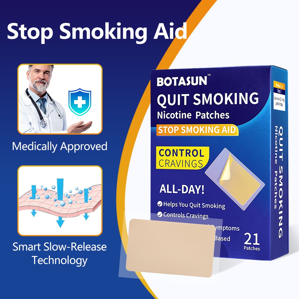 Nicotine Patches 21mg 42 Count, 24H Transdermal Stop Smoking Craving Relief Aid