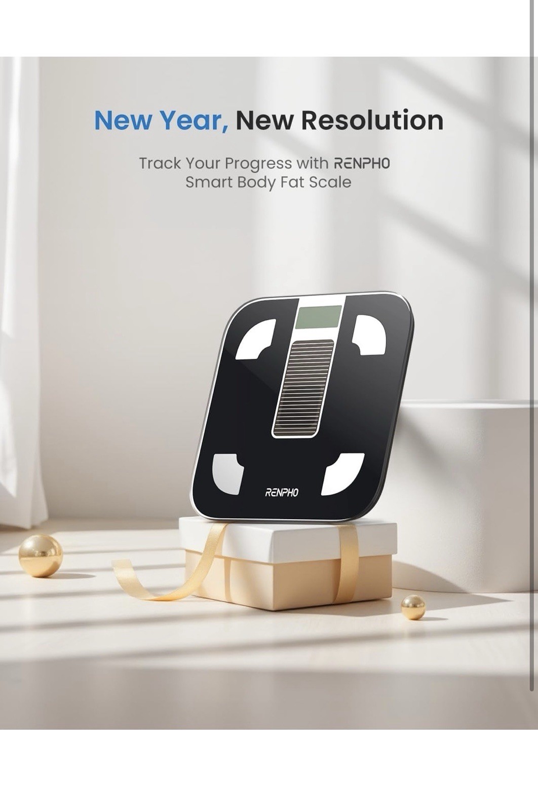 RENPHO Scale for Body Weight Battery-Free Solar Power Digital Bathroom Smart …