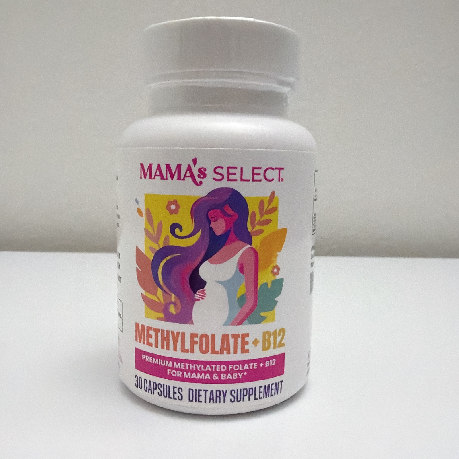 Mama’s Select Methylfolate + B12 for Pregnancy & Breastfeeding 30 Caps EXP 2029