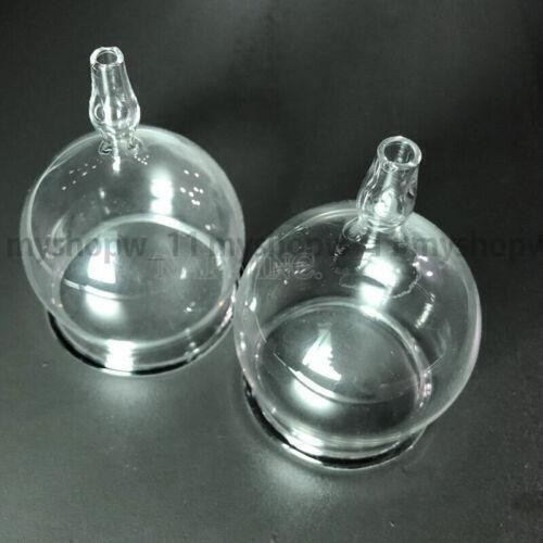 2PCS 6cm Glass Cupping Cups Reusable Massage Cups For Vacuum Therapy SPA Machine