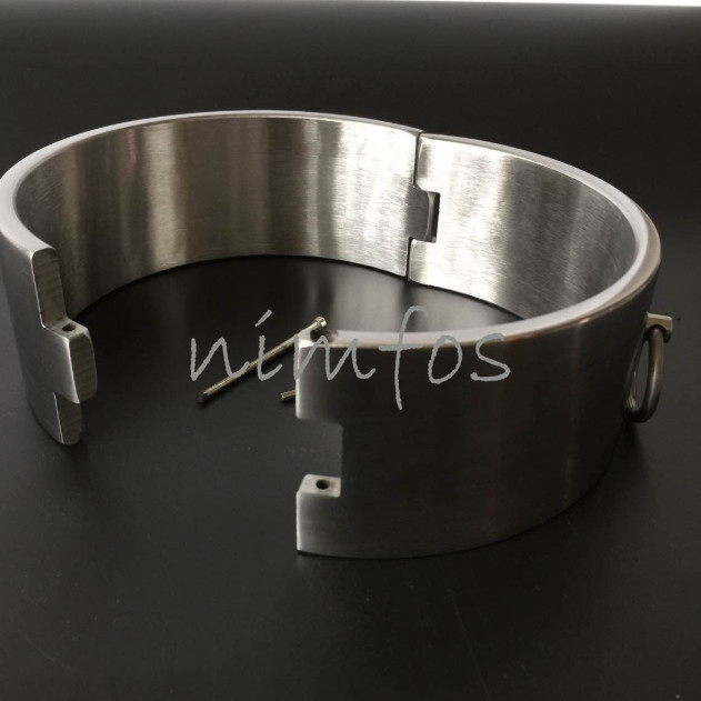 6CM Heavy Duty 100% Stainless Steel Neck Collar Neck Corset Cuff Binding 4 Size