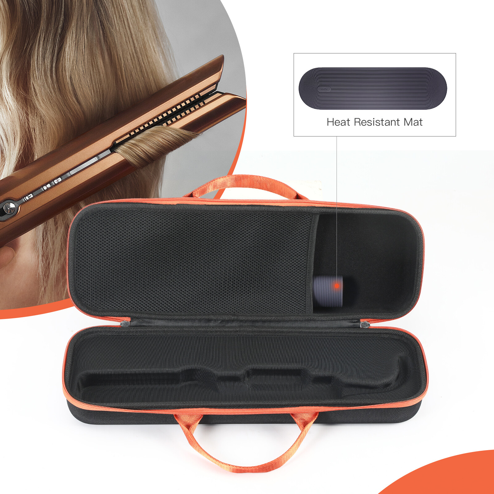 Travel Portable Case Box For Dyson Airstrait HT01 Hair Straightener Storage Bag