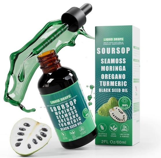 Soursop Pure Liquid Drops.10-in-1 Herbal Blend for Immune & Wellness Support