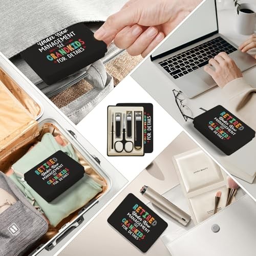 6-Piece Nail Clipper Set with Nail File, Tweezers and Ingrown Retired Black