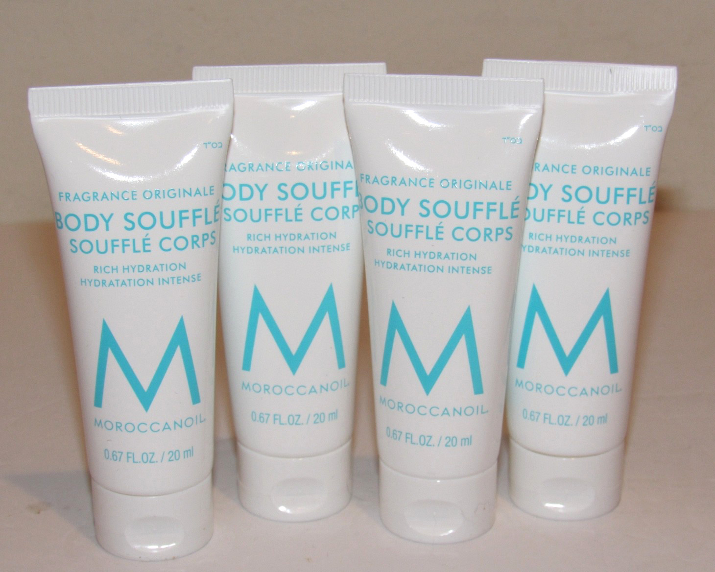 4 Moroccanoil Body Souffle 0.67 Oz 20 mL Each MINI Moroccan Oil Rich Hydration
