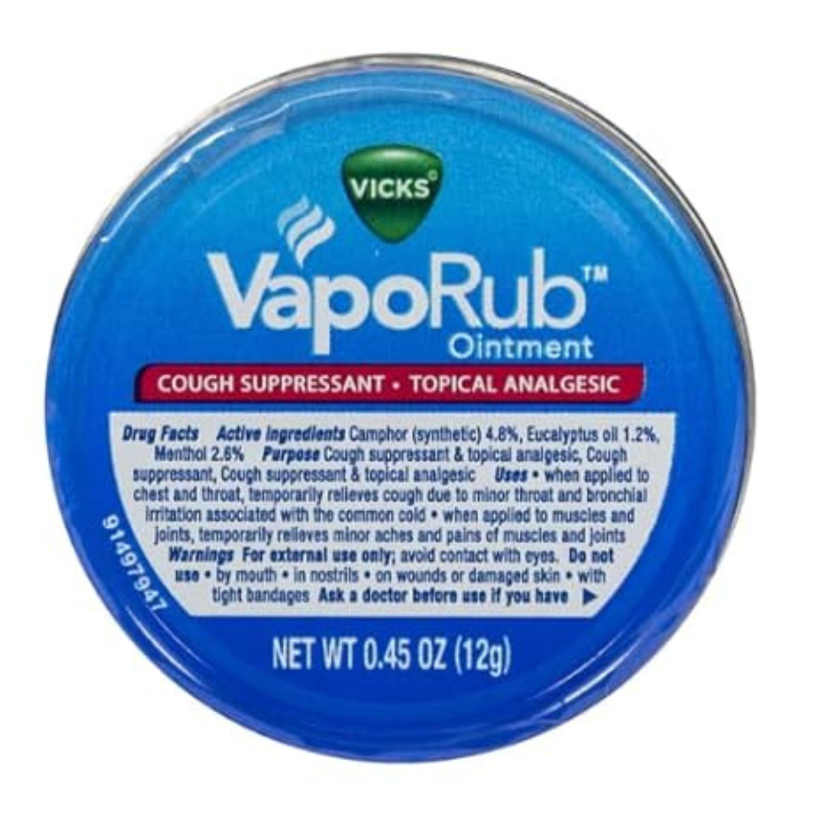 Vicks VapoRub Balm Xtra Strong 10ml, Regular 5ml & 12g Cold & Headache Relief