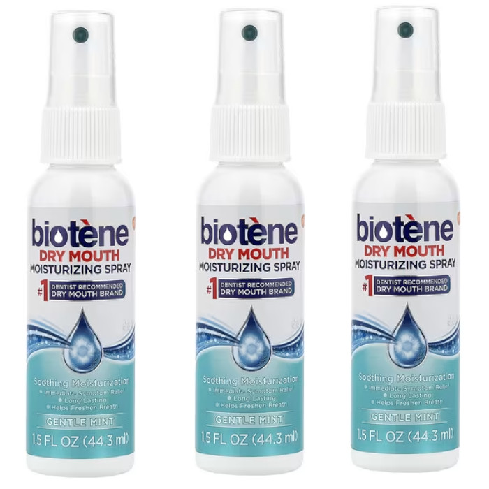 Biotene Dry Mouth Moisturizing Spray Gentle Mint 1.5 fl. oz Each (Pack of 3)