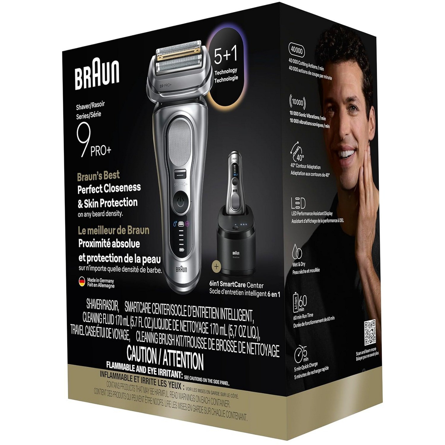 Braun Series 9 PRO+ 9667cc Electric Shaver Men SmartCare Center Silver NEW