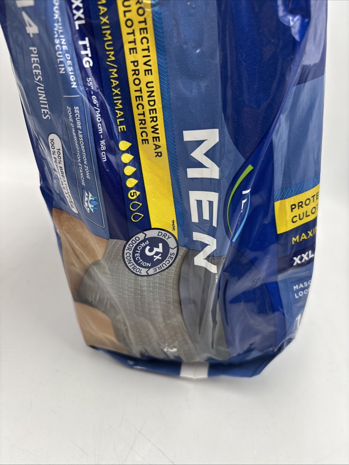 TENA Protective Adult Men’s Incontinence Disposable Underwear Maximum, XXL 14 Ct