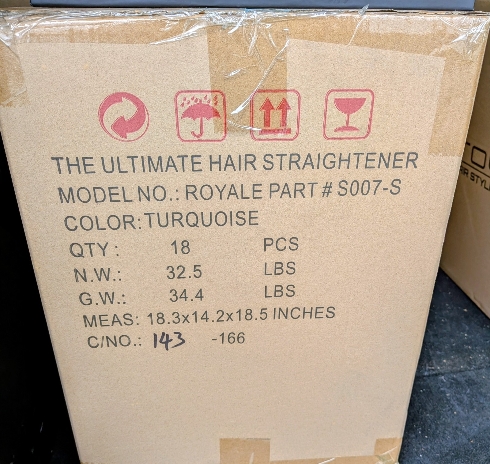 Royale Pro Hair Straightener Ceramic Plate Iron Turquiose Breeze #S007-S