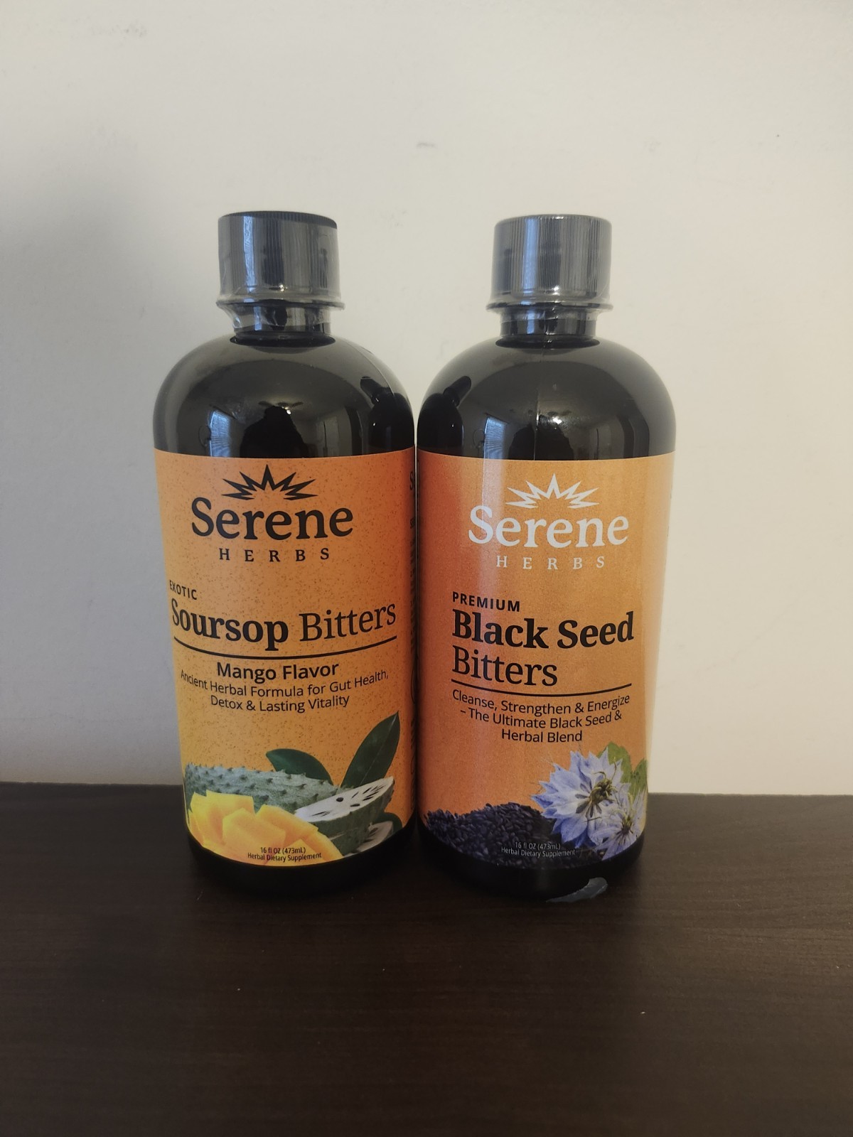 Serene HERBS Soursop Bitters & Black Seed Bitters Bundle Detox And Cleanse