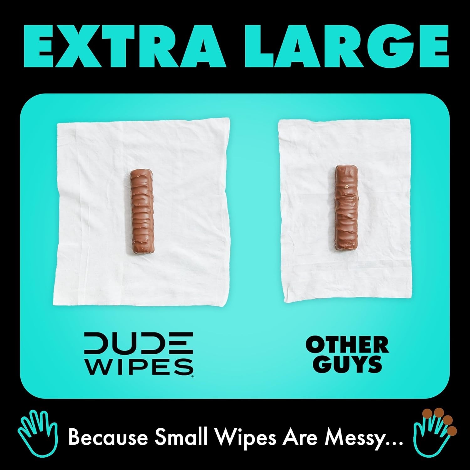 DUDE Wipes Mint Chill Flushable Wipes – Extra-Large Adult Wet Wipes – 3 Pack (14