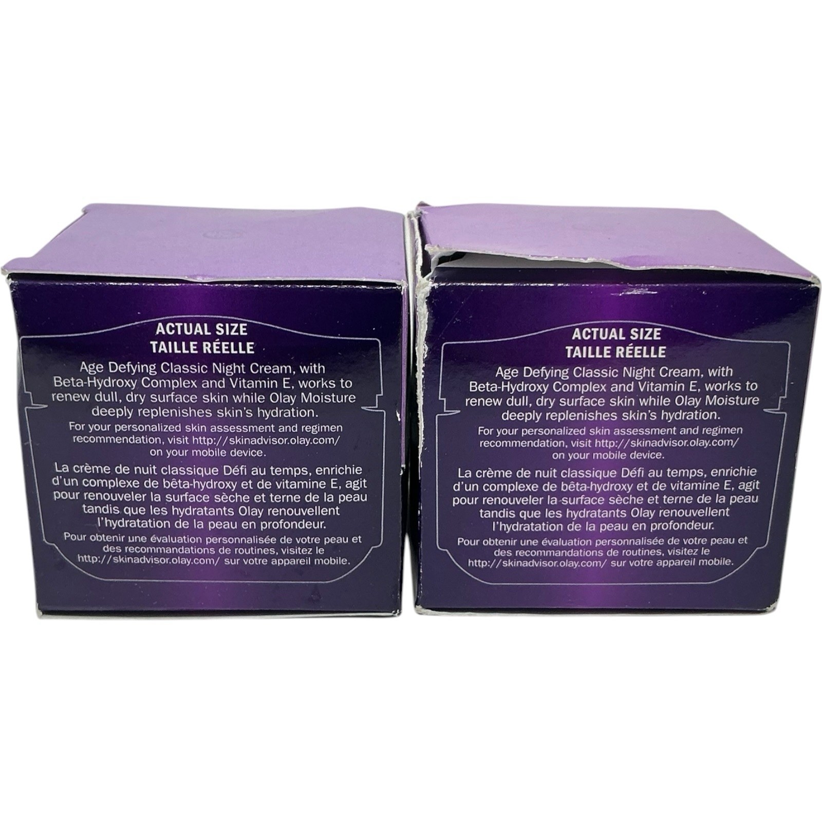 LOT OF 2 Olay Age Defying Anti-Wrinkle Night Cream, Fights Fine Lines , 2.0 oz