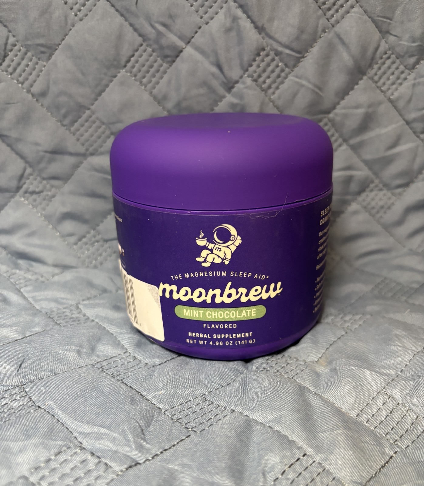 Moonbrew Mint Chocolate Magnesium Sleep Aid 25 Servings Enhance REM Sleep