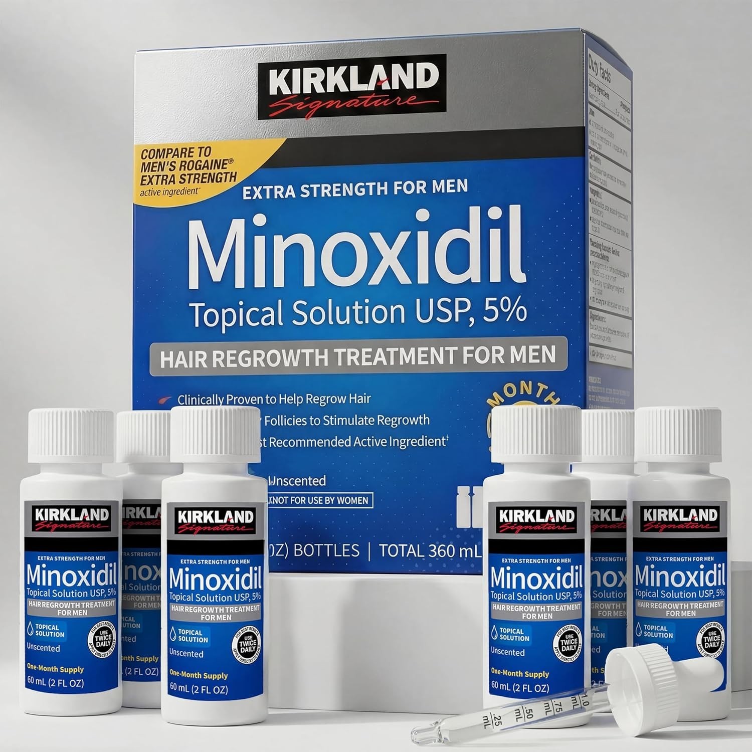 Kirkland Minoxidil 5% Extra Strength Men Hair Regrowth 6 Month Supply
