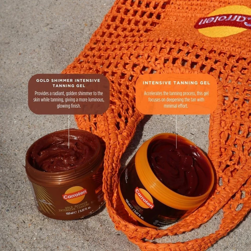 Carroten Intensive Tanning Gel – 5.07 fl oz / 150 ml, Browning Tan Accelerator