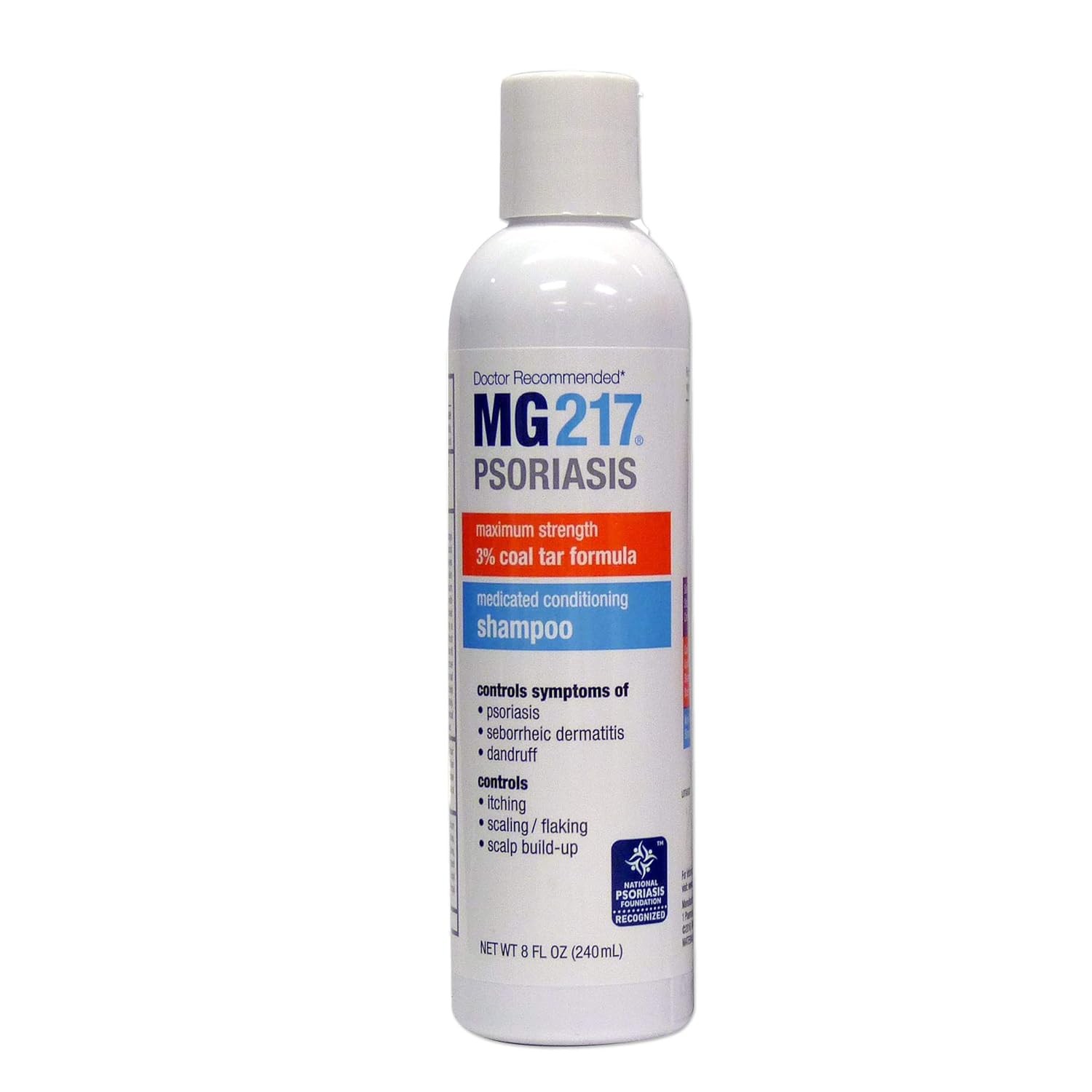MG217 Psoriasis Shampoo with Coal Tar, Therapeutic Scalp Treatment 8floz