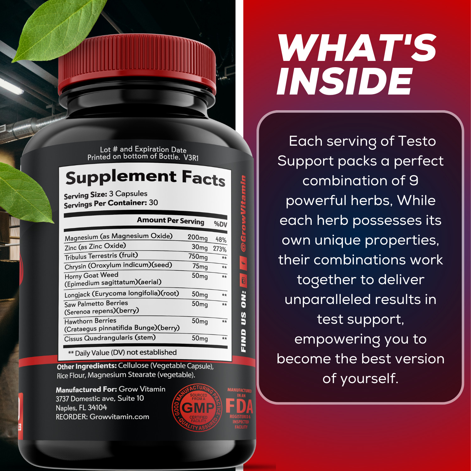 Bull Blood Male Enhancement Increase Size, Energy & Strength, 90 CAPSULES